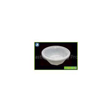 White Biodegradable Food Tray With Lip , PP Starch Bowl QS Certification