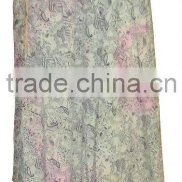 Latest Two Layer Silk Wrap Around Wrap Skirt For Ladies