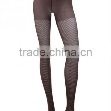 Hot Sale Korean Fashion Jacquard With Wave Woman Chocolate Tights