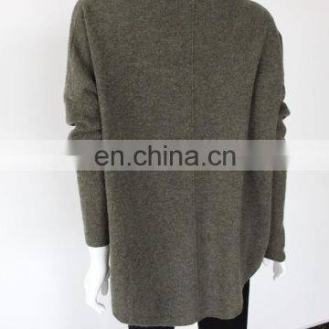 100%Cashmere Deep Vee Neck Pullover Knit Ladies Sweater photo-6