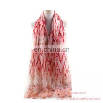 Wholesale 2016 Spring Water Ripple Printed Sun-resistant Voile Scarf photo-2