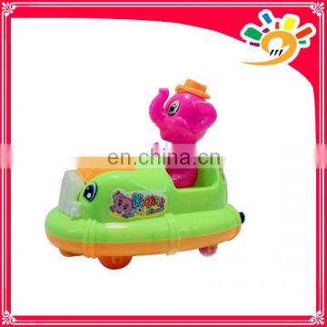 Cute Cartoon Elephant Drving Car Pull Line Toys,Plastic Pull Line With Bell