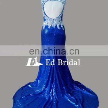 Plus Size Corset Bodice Slit Sequin Long Crystal Embellishments Sexy Prom Dress For Girls photo-2