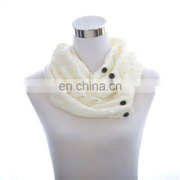 Infinity Bubble Knit Botton Scarves Various Colors photo-2