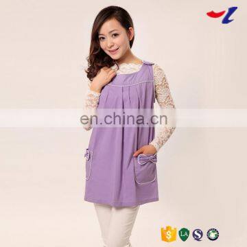 light purple silver fiber radiation maternity camisole dress for pregnant women