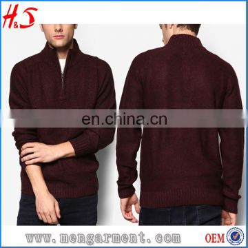 Latest cashmere wool shrug quarter zipper at neck sweater designs for men christmas sweaters