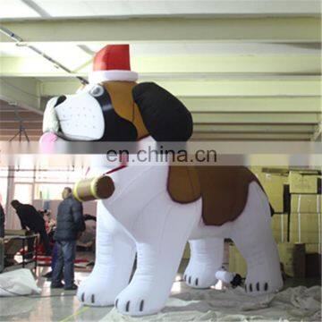 customized outdoor cartoon husky dog animal costume inflatable for christmas decoration