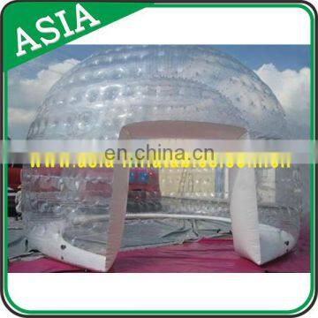 Air-Conditioned Giant Snow Globe to Promotion, Half Transparent Inflatable Bubble Tent with 2 Tunnels for Camping