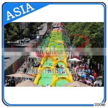 Giant large funny best popular long water slide the city, super fun slip n slide inflatable slide the city