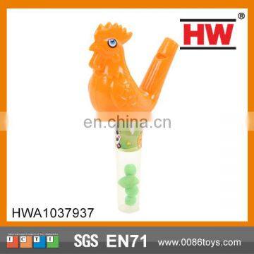 Cheaper Plastic Animal Candy Toys With Whistle Toy