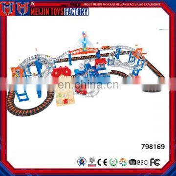 2017 High speed B/O light rail train slot toys for kids