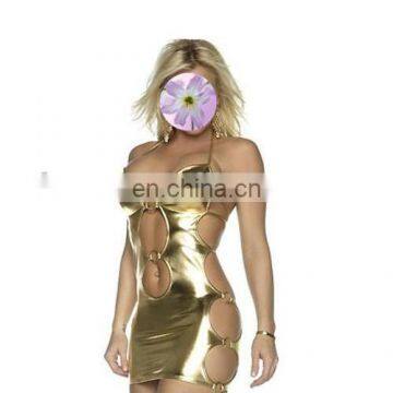 Wet Look Mini Dress, Two Piece Bodycon Dress
