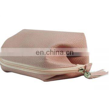 Litch Patent Leather Luxury Cosmetic Bag Eco Beauty Makeup Bag With Tassel Zipper Closure photo-5