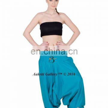 Romper Jumpsuit Aladdin Gypsy Turquoise Solid Yoga Harem Pant women pants 2016