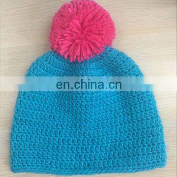 Top Fashion Style for 2016 Winter Handmaking Winter Beanie Hat With Big Top Pom Pom photo-2