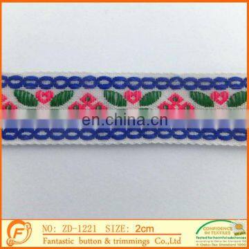 2cm of width nice embroidered fashion braid for clothes