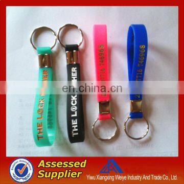 Eco-friendly top quality silicon keychain for keys in China market