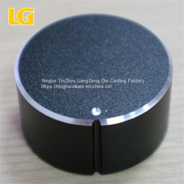 ISO9001 OEM Ningbo China Round black aluminum alloy knob with high quality,40mm Aluminum white volume knob,40mm Aluminum white volume knob factory