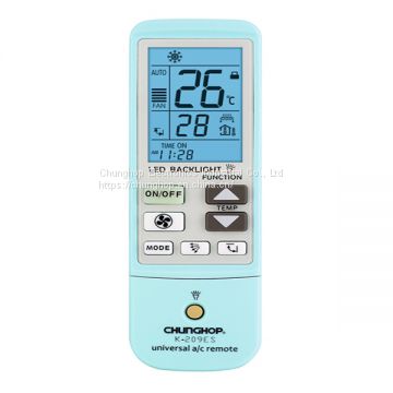 K-209ES Big Button Large Display Slider Compatible with Original Air Conditioner Remote Control LED Backlight