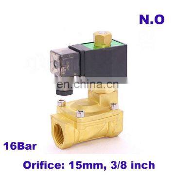 GOGO Normally Open 2 Way Pilot Diaphragm Brass Solenoid Valves for Water Flow Control 3/8" BSP 24vdc 15mm PX-10K NBR 0.5-13bar photo-2