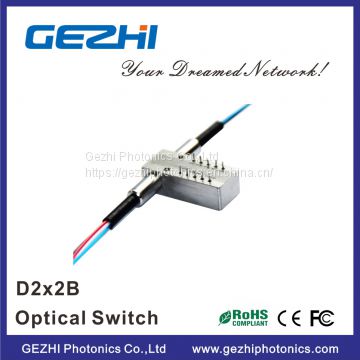 D2x2B Multimode Optical Switches 850nm Dual 2x2 Bypass , Fiber Optic Switches