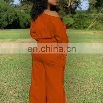 Wholesale Long Sleeves Tops And Loose Pants Work Clothing Two Piece Set For Women photo-6