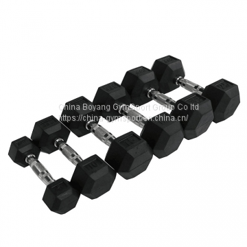 Iron Cast Painted Black Dumbbells photo-5