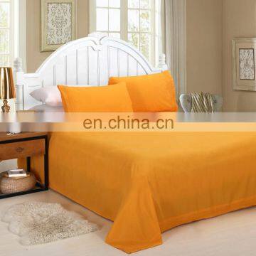 Solid Sheet Sets 100% Polyester Mattress Covers Golden Flat Sheet Sets photo-2