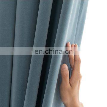 High Shading Best Price Classic Luxury Blackout Polyester Nordic Velvet Curtain For Living Room Bedroom Hotels Decor photo-7