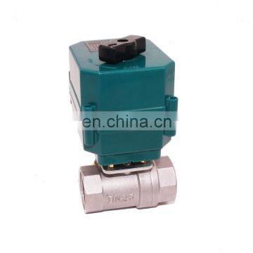 Auto Return When Power off SS304 CR02 3 Wires 1'' Motorized Valve With Manual Override for Automatic System
