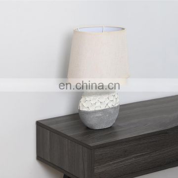 Good choose cheap custom logo hotel home decor bedside porcelain lamps with relief decorative