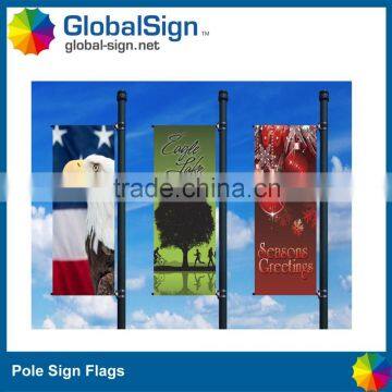 Roadside Advertising Pole Sign Hanging Banner