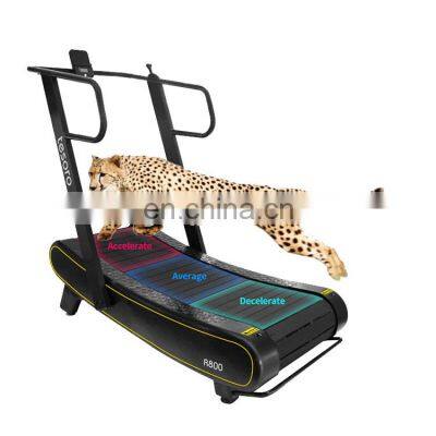 China self generate fitness equipment gym for home and gym Curved treadmill & air runner running with Manual Resistance