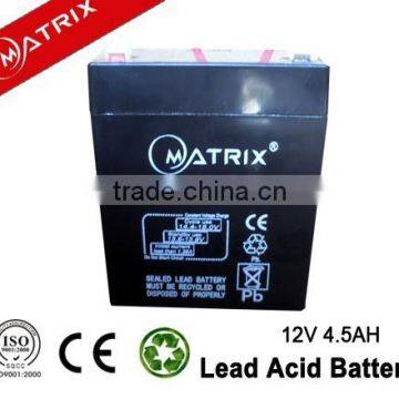 Sealed type agm mf 12v 4.5ah battery for emergency lighting