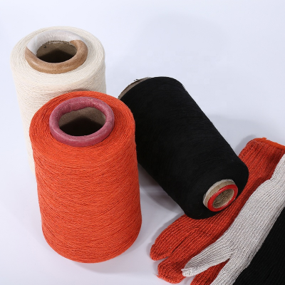Recycled NE 8s open end 40/60 cotton polyester knitting working gloves yarn