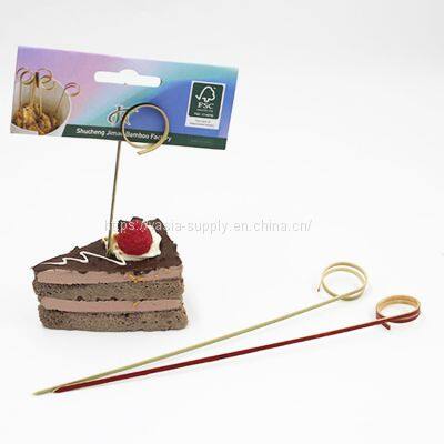 Ring bamboo skewer bamboo round finger sticks for fruit