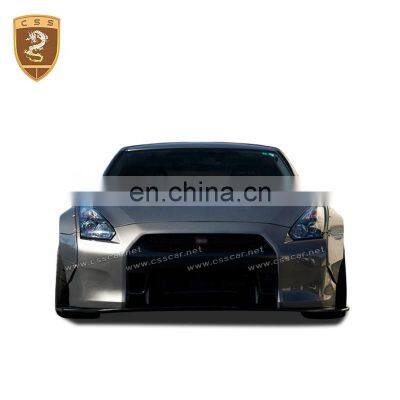 Auto Front Lip Bumper Wrap Angle Fiberglass Rear Wing Spoiler Side Fenders Suitable For Nissan GTR R35 Wide Body Kits For Cars