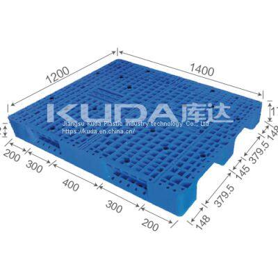 chemical resistant  1412C WGCZ PLASTIC PALLET(BUILT-IN STEEL TUBE) from china