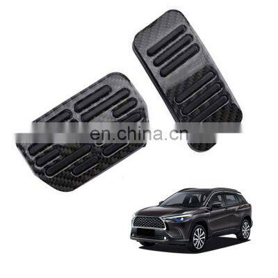 Car Accessories Epoxy Non-Slip Performance Foot Pedal Pads Covers Accelerator Foot Pedals For Toyota Corolla Cross 2020