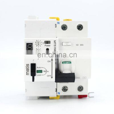 matismart MT51NS automatic recloser match 2P RCCB circuit breaker