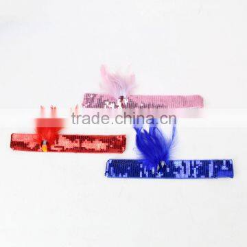 Wholesale Cheap Flapper Sequin Hairband With Feather Hair Headband For Dancing/Halloween photo-6