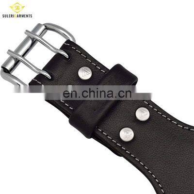 Bodybuilding Weight Lifting Gym Fitness Leather Belts Gym Training Weightlifting Leather Belts photo-4