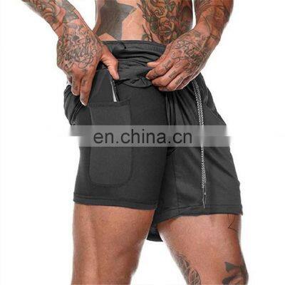 Men's Workout Running 2, in 1 Double - Deck Training Gym Shorts with Pockets HIGH QUALITY 2 IN 1 FITNESS RUNNING SHORT/