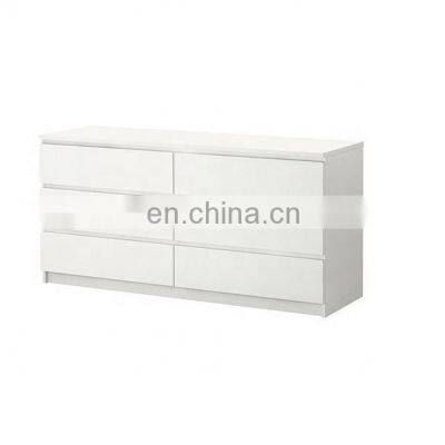 Melamine 6 drawers cabinet MDF chipboard chest of drawer storage cabinet bedside table