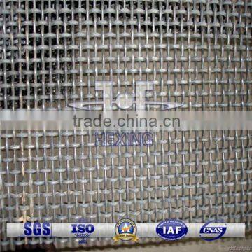 black wire crimped woven mesh