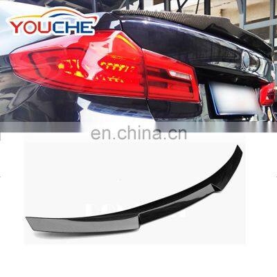 M4 style carbon fiber rear boot spoiler for BMW 5 series G30 sedan 2017+