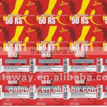 China Wholesale Low Price recharge scratch card