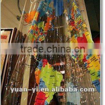 shower curtain world map