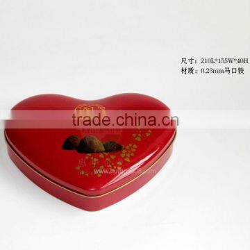 peach shape red tin box for gift chocolates