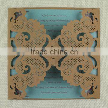 2016 Favor Idea Laser Cut Wedding Invitation Rustic With Competitive Price
